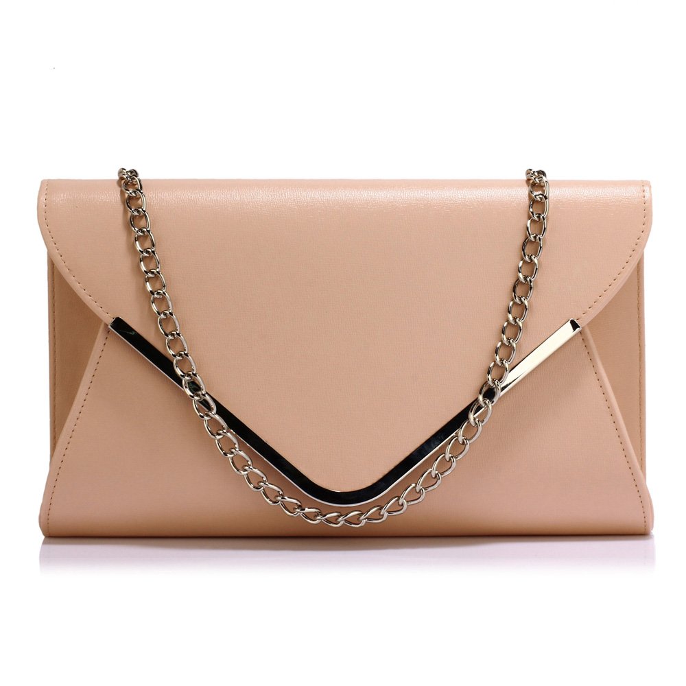 Wholesale Nude Large Flap Clutch Purse Bag