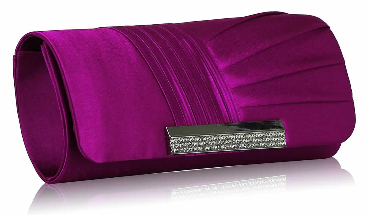 purple and silver clutch