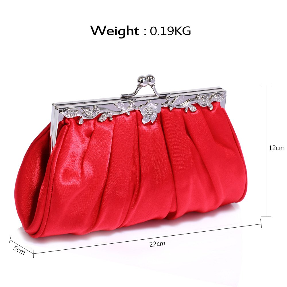 red crystal clutch bag