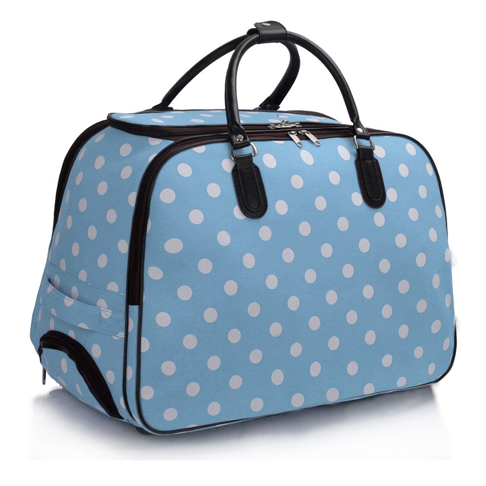 Wholesale Blue Travel Holdall Trolley Luggage With Wheels AGT00309