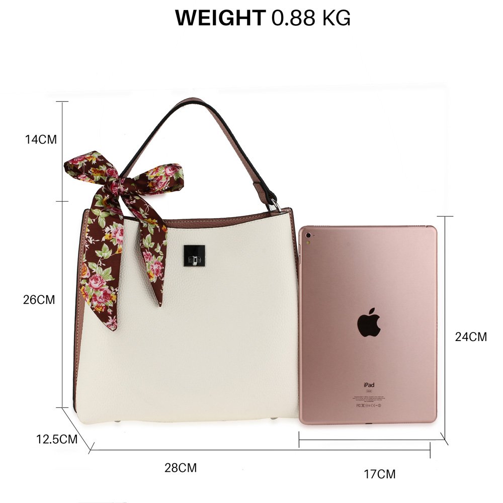 pink white bag