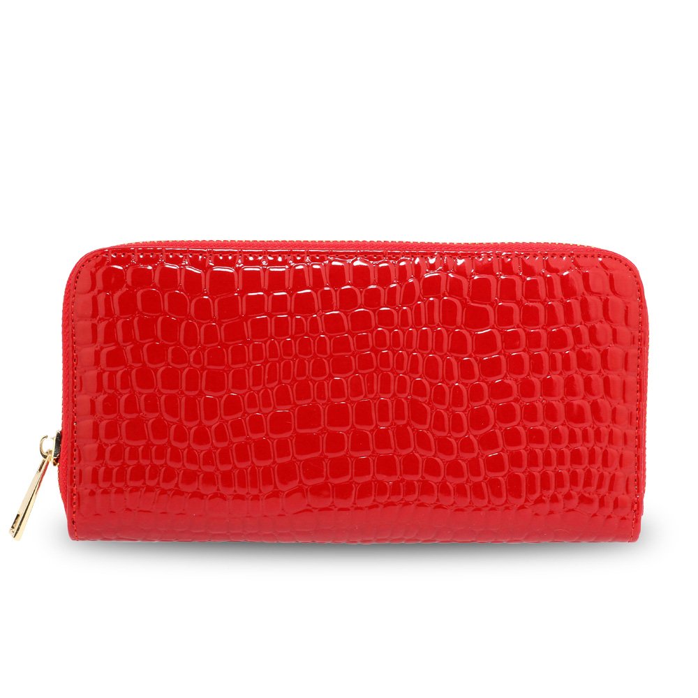 Red 2025 croc purse