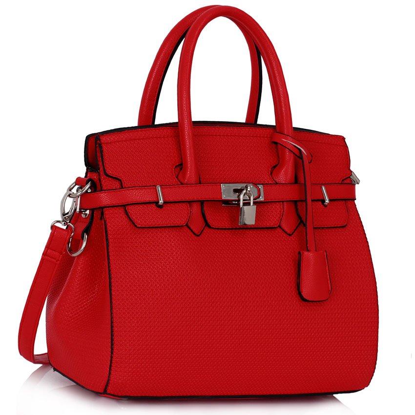 Wholesale Red Padlock Tote With Long Strap