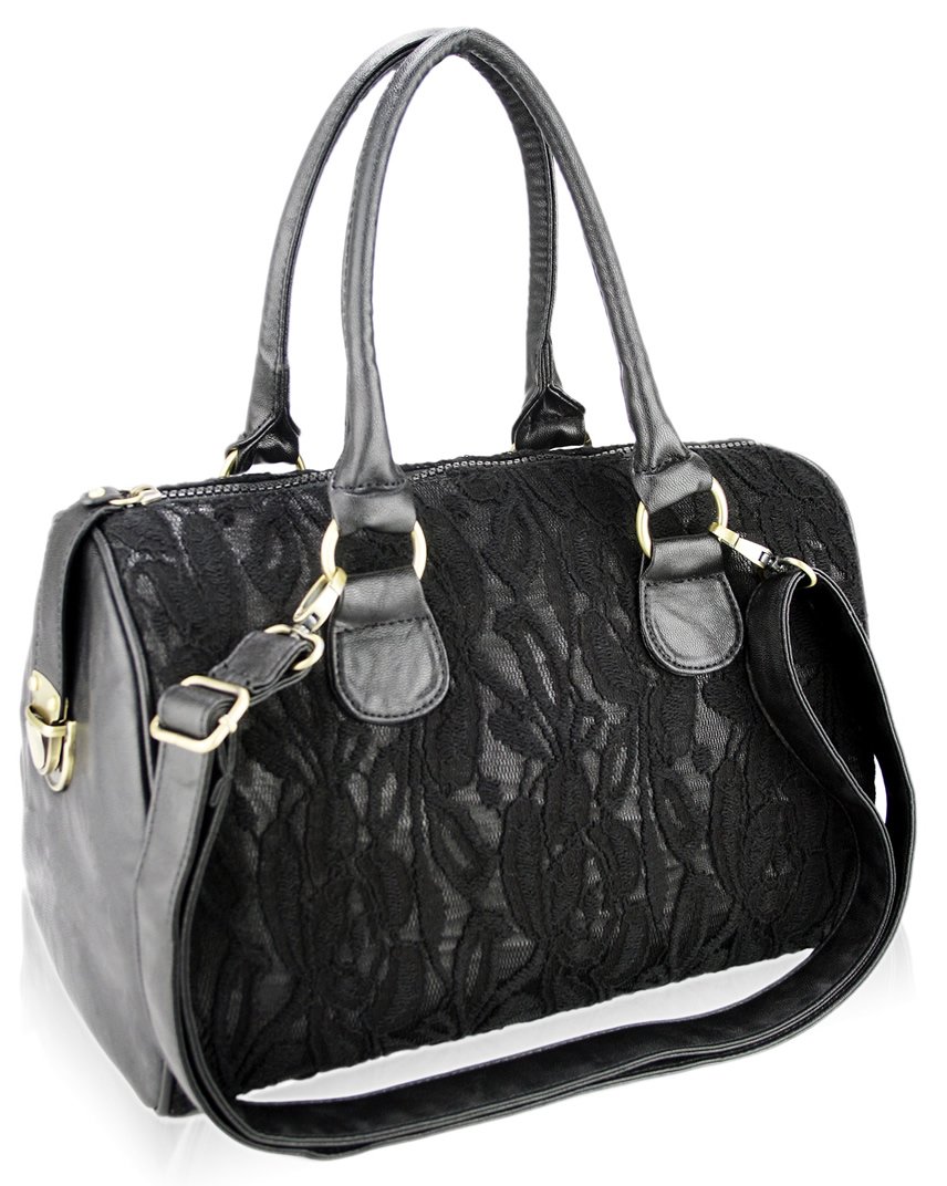 Wholesale Black Ladies Vintage Lace Handbag