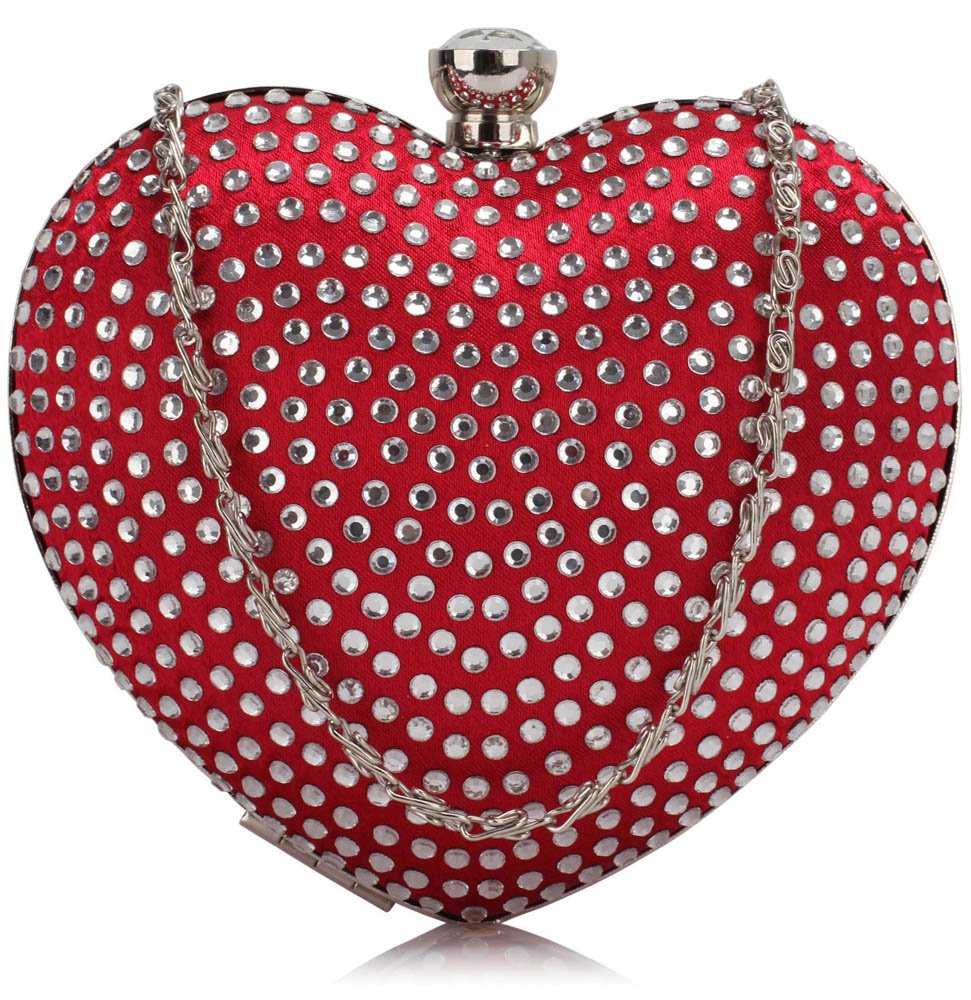 heart clutch bag