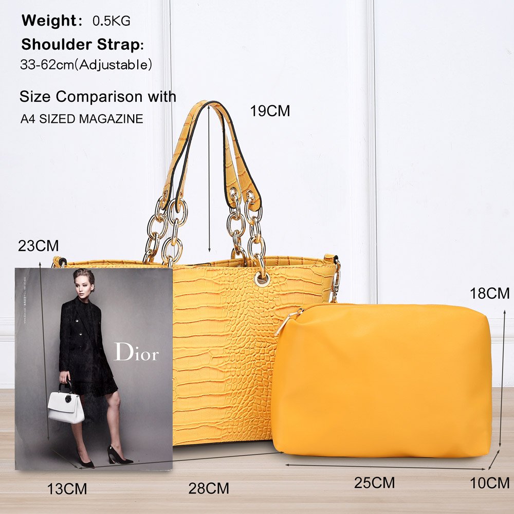 wholesale handbags wholesale bags Wholesale Luxury Yellow Croc