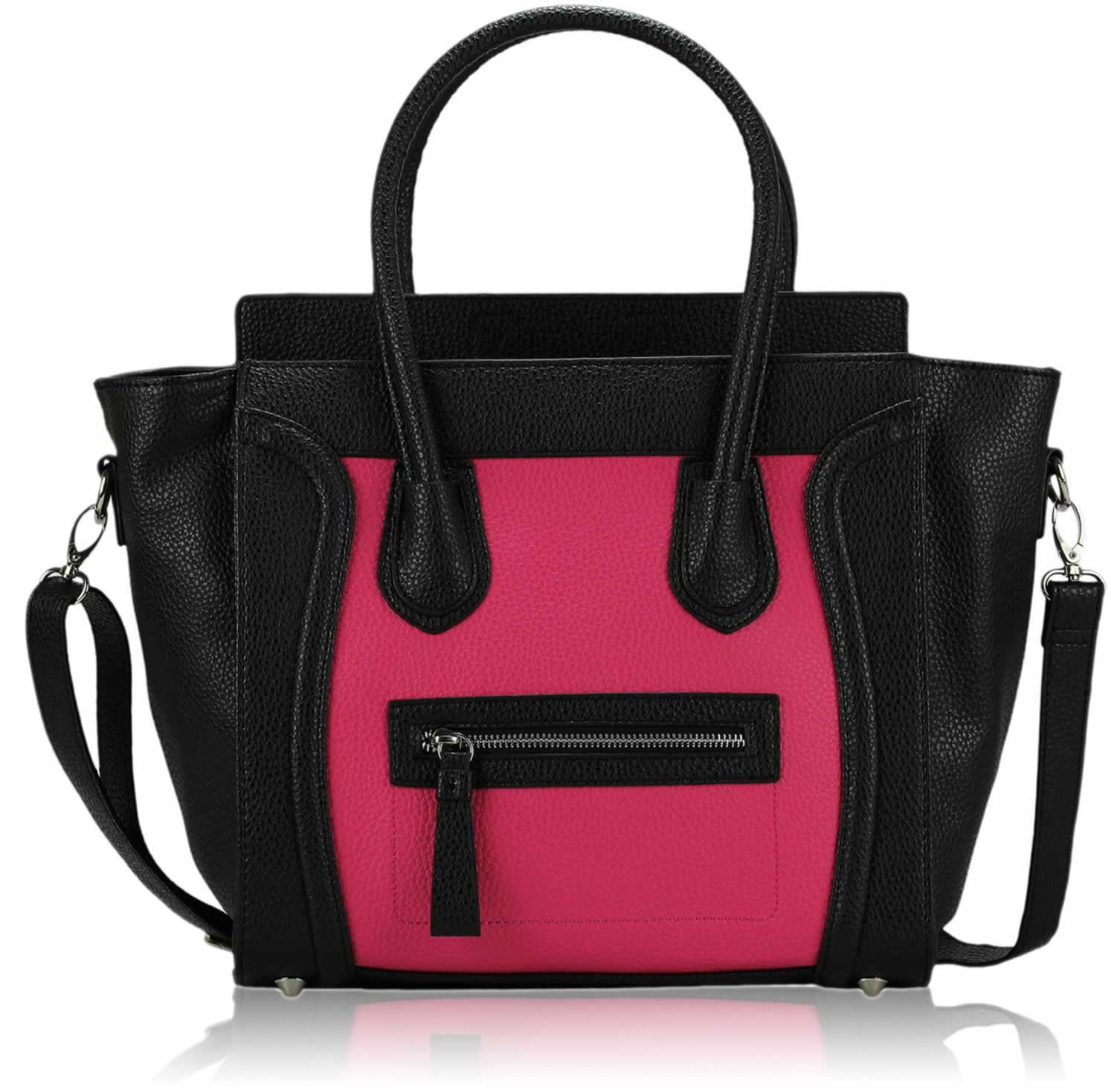 black pink tote bag