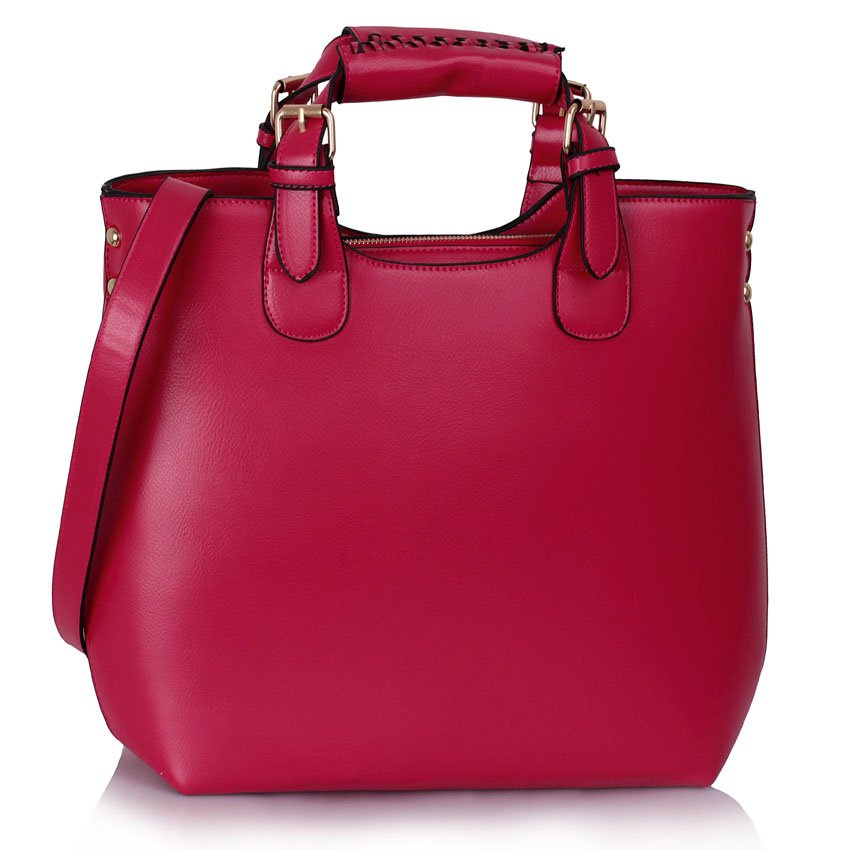 Wholesale Ladies Fashion Tote Handbag In Fuchsia