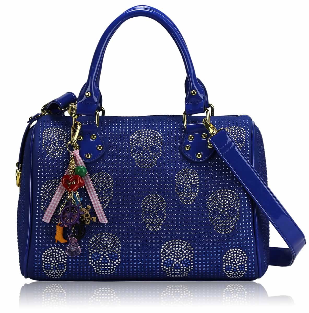 Wholesale Bags :: View All Handbags :: LS7017 - Blue Skull Diamante ...