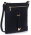 LS00481 - Black Buckle Detail Crossbody Bag