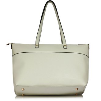 cream over shoulder bag