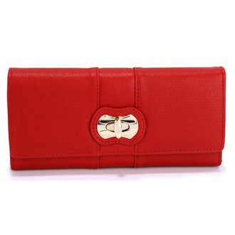 LSP1055A - Red Twist Lock Purse/Wallet