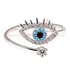 AGR0092 - Silver Crystal Adjustable Eye Ring