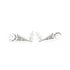 AGE0022 - Silver Sparkling Crystal Pearl Eiffel Tower Earring