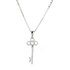 AGN0012 - Sparkling Silver Plated Key Crystal Necklace