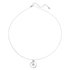 AGN0018 - Sparkling Silver Plated Crystal Circle Necklace