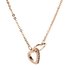 AGN0026 - Gold Plated Crystal Two Hearts Necklace