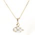 AGN0030 - Sparkling Gold Plated Crystal Swan Necklace