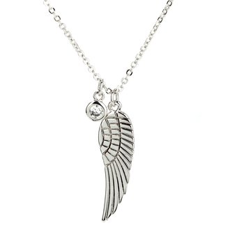 AGN0036 - Silver Plated Wing Necklace