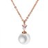 AGNE010 - Gold Plated Pearl Necklace & Earrings Jewelry Set