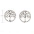 AGNE011 - Silver Plated Tree Of Life Necklace & Earrings Jewelry Set