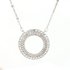 AGNE012 - Silver Plated Circle Necklace & Earrings Jewelry Set