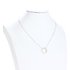 AGNE012 - Silver Plated Circle Necklace & Earrings Jewelry Set