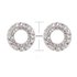 AGNE012 - Silver Plated Circle Necklace & Earrings Jewelry Set