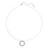 AGNE012 - Silver Plated Circle Necklace & Earrings Jewelry Set