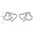 AGNE013 - Silver Intertwined Hearts Necklace & Earrings Jewelry Set