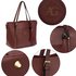 AG00595 - Burgundy Anna Grace Fashion Tote Bag With Tassel