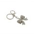 AGCK1083 - Sparkly Silver Metal Bow Rhinestone Bag Charm Key-Ring