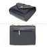 AG00626 - Black Flap Twist Lock Cross Body Bag