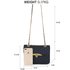 AG00668 - Navy Handbags With Gold Metal Work