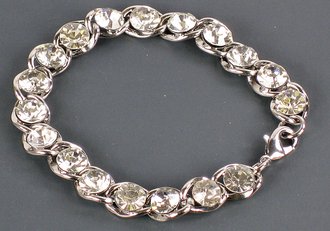 LSJ-BR-Silver Crystal Bracelet