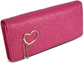 LSP1025 - Pink Ladies Purse With Metal Accessories