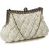 LSE0079 - Ivory Crystal Evening Clutch Bag