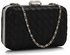 LSE0090 - Gorgeous Black Hard Case Evening Bag