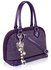 LS6004 - Purple Diamante Tote Bag With Charm