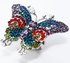 LSR007-Multi-Coloured Butterfly Crystal Ring