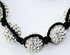 LSB005-White Crystal Disco Ball Bead Bracelet