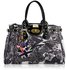 LS4010A - L.S Black Fashion Tote Bag With Charm