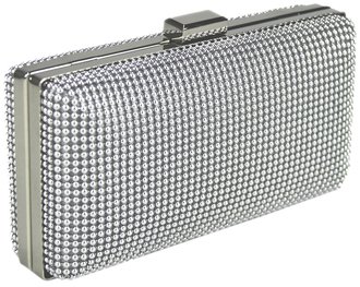 LSE00108 - Silver Hard Case Evening Clutch