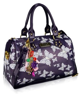 LS7014 - Purple Butterfly Tote Bag With Charm