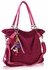 LS8001 - Pink Diamante Tote Shoulder Handbag