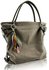 LS8001 - Grey Diamante Tote Shoulder Handbag