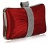 LSE0048 - Gorgeous Red Crystal Strip Clutch Evening Bag