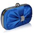 LSE00112-Blue Satin Clutch purse