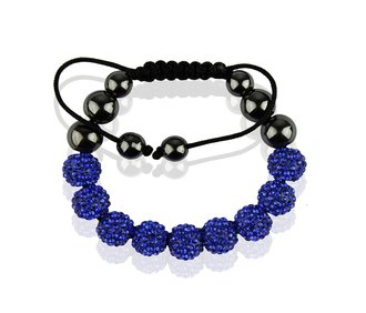 LSB0012-Wholesale & B2B Royal Blue Shamballa Bracelet Crystal-Disco Ball Friendship Bead Supplier & Manufacturer