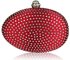 LSE00123 - Red Diamante Hardcase Clutch Bag